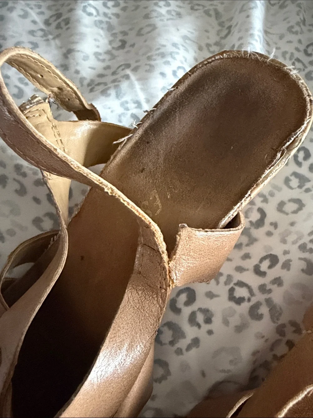 Tan Women's Aerosoles Wedge Sandals - Strappy Slingback - 6